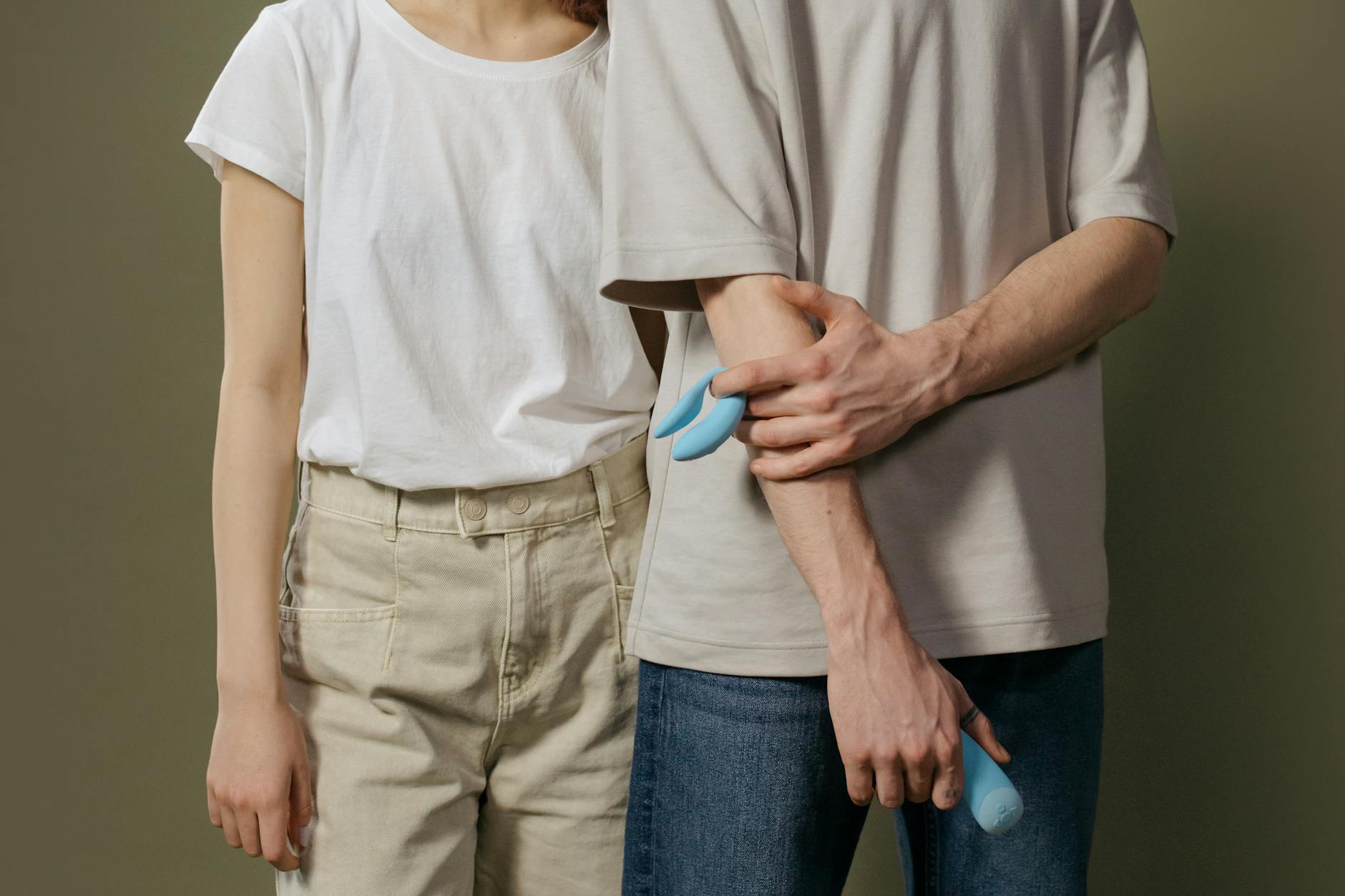 A couple embracing intimately while exploring pleasure together during recovery